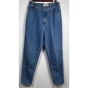 L.L. Bean Double L Women’s Comfort Waist Jeans Elastic Back Blue Denim size L